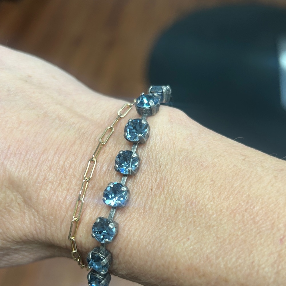 Sabika Blue Crystal Bracelet - Picture 3 of 3